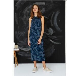 The Fifth Label Northern Lights Shift Midi Dress Side Split Keyhole Back XS NWT